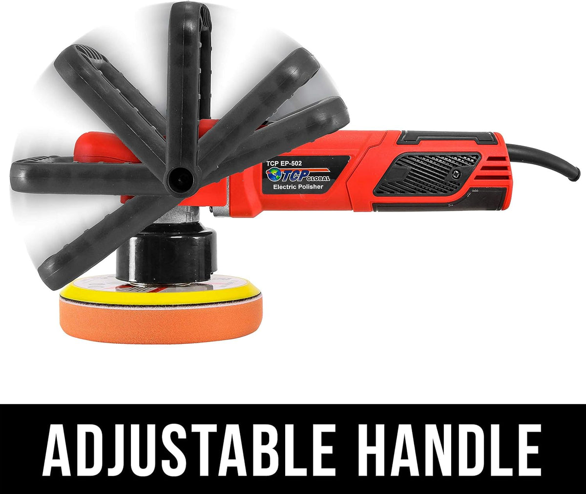 6 Pad Random Orbit Dual-Action Polisher with Waffle Foam & Wool Buffing Kit N578