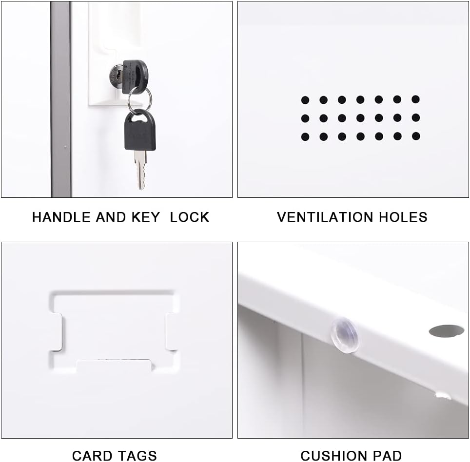 6 Door Steel Storage Locker Cabinet with Lock H967