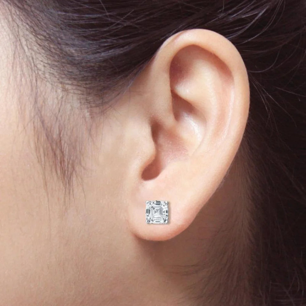 14k White Gold Lab Grown Diamond Stud Earrings S8848