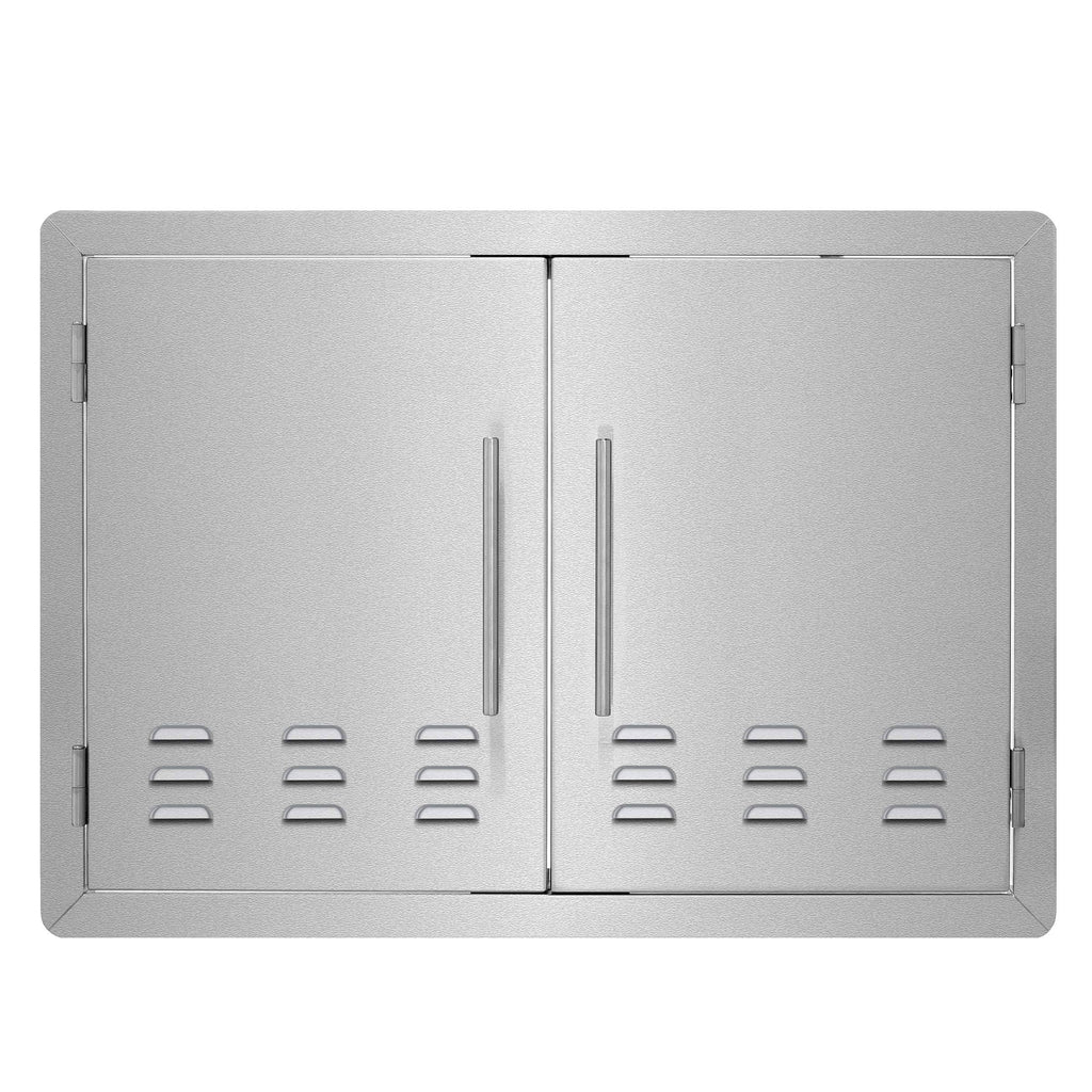 Stainless Steel BBQ Grill Double Access Door Panel with Vent O56604