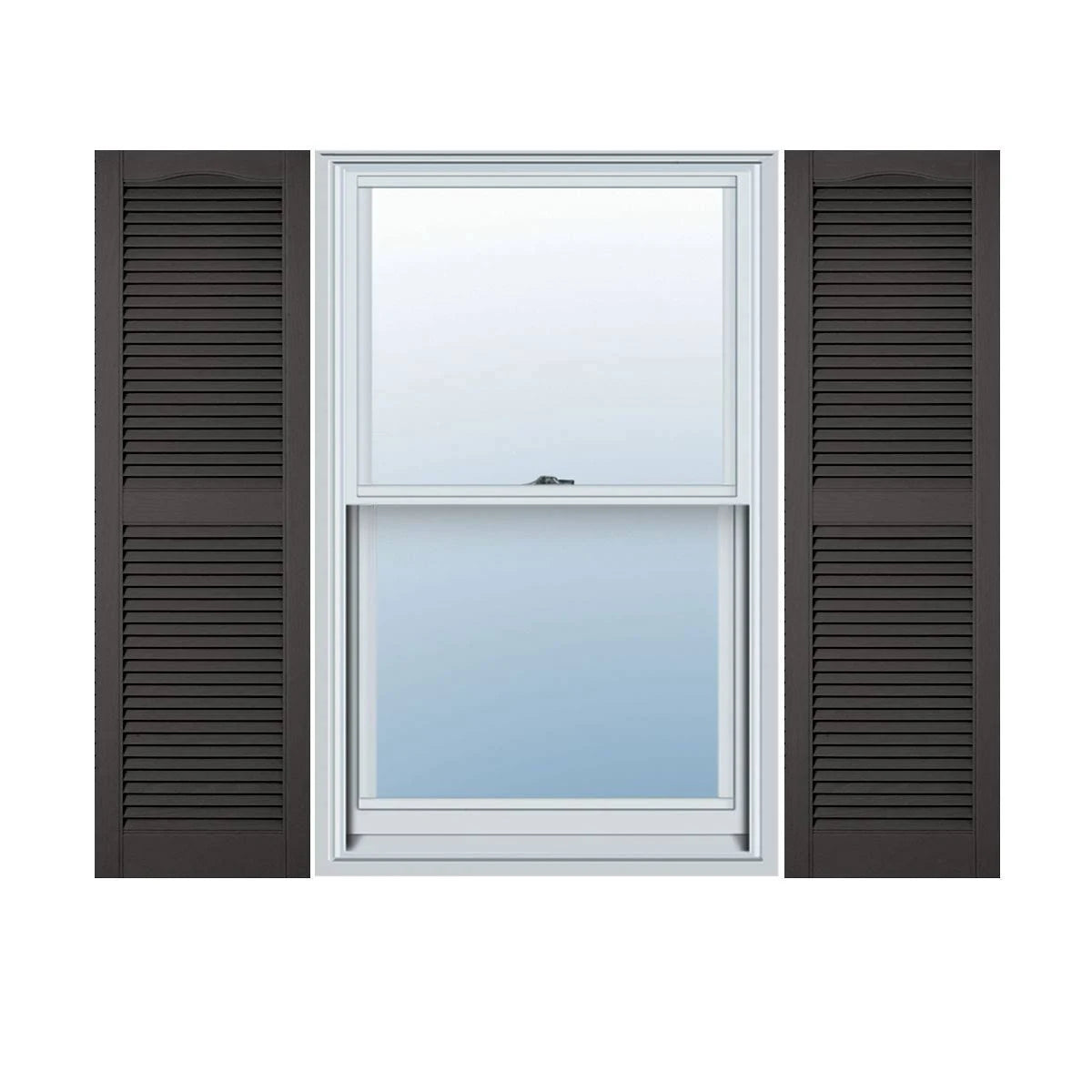 14 1/2 inch x 44 inch Vinyl Open Louver Shutters O62470