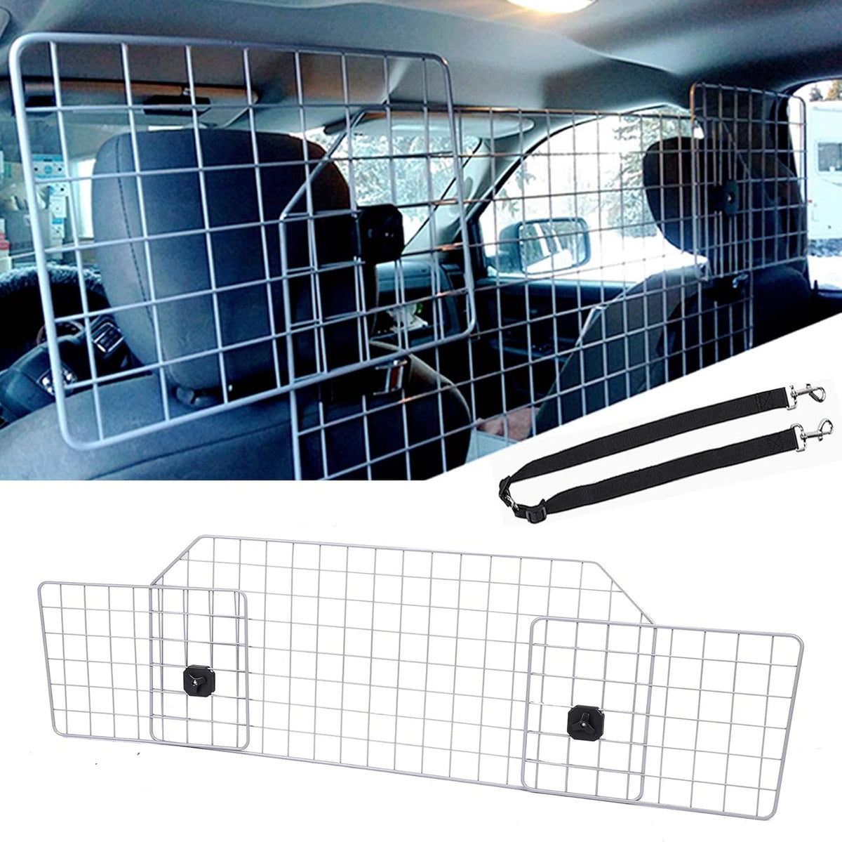 Heavy-Duty Adjustable Wire Mesh Pet Barrier W759117