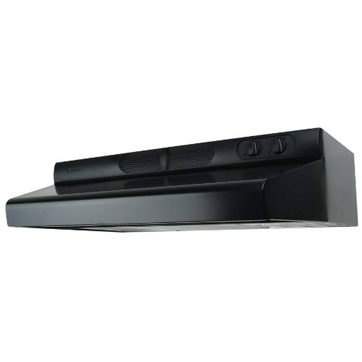 24x22 Under Cabinet Range Hood with 270 CFM Lighting Energy Star in Black N755601