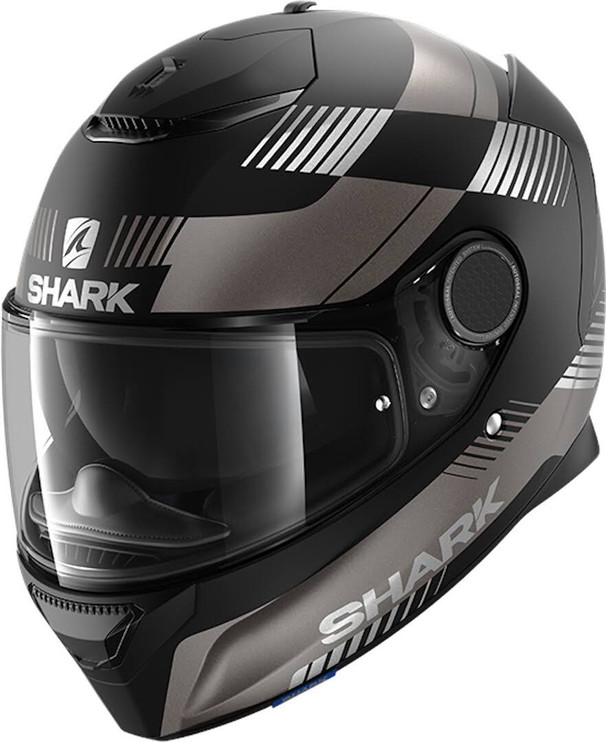 Black Anthracite Silver Motorcycle Helmet R2411