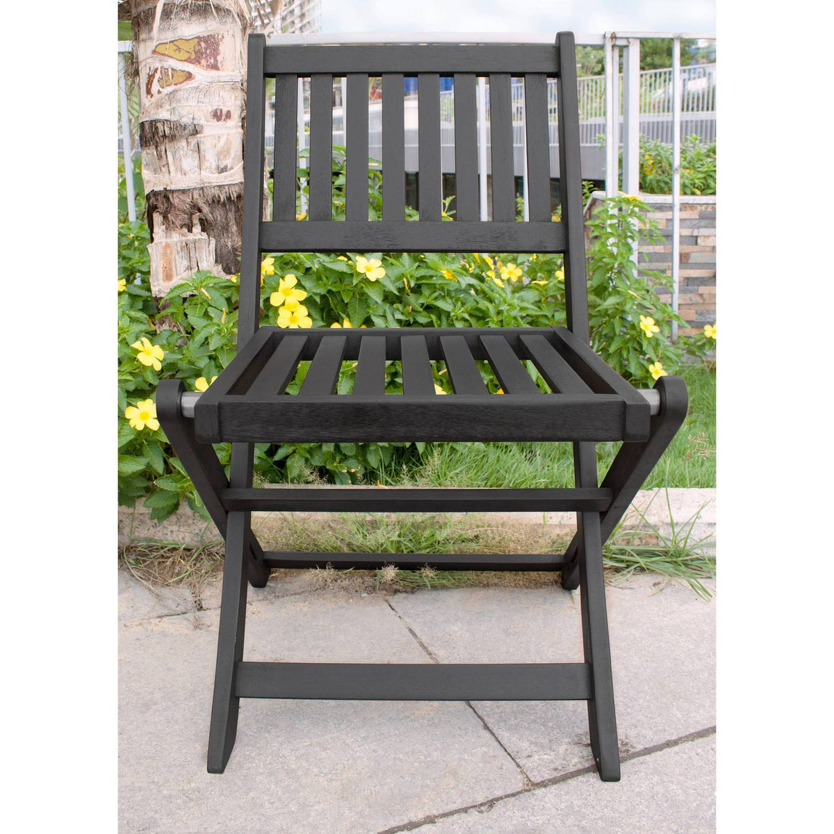 4pk Black Folding Chairs I8578