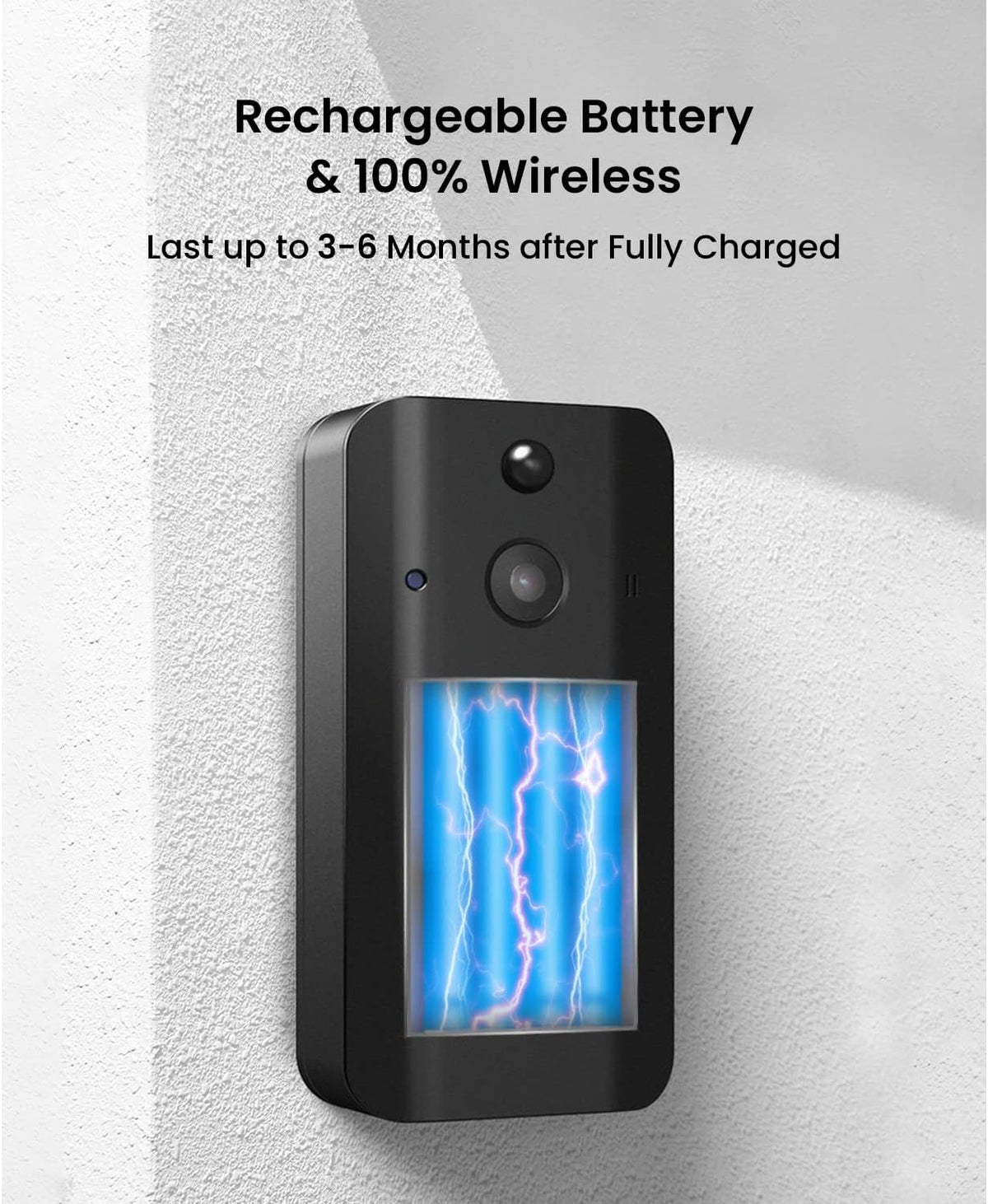 Video Doorbell Camera with Chime, 1080P Rechargeable Battery Powered, 2-Way Audio, Motion Detection, Night Vision T43751