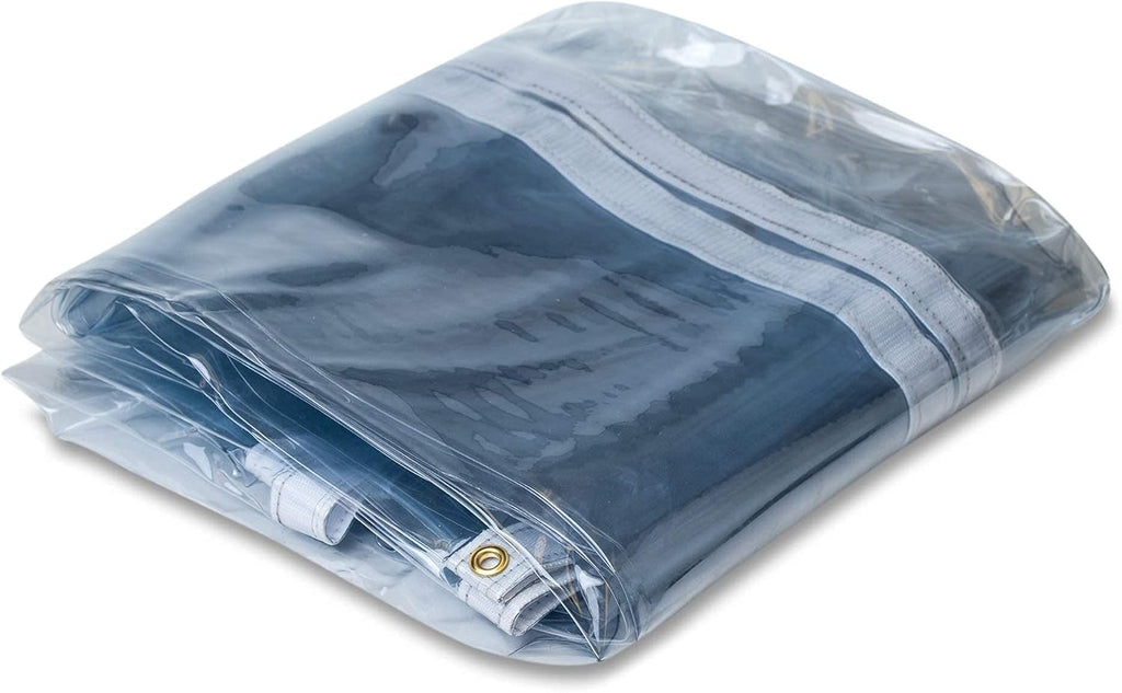 Clear PVC Tarp with Rustproof Grommets, 8 by 10 Feet I8656