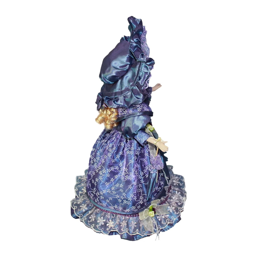Violet Porcelain Dollhouse Lady with Dress G4082