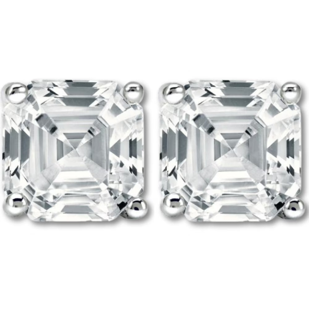14k White Gold Lab Grown Diamond Stud Earrings S8848
