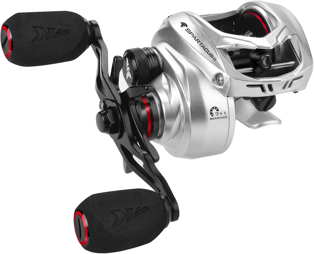 6oz Ultralight Baitcasting Fishing Reel, 17.6 LB Carbon Fiber Drag, 7.2:1 Gear Ratio, Pack of 2 C5566