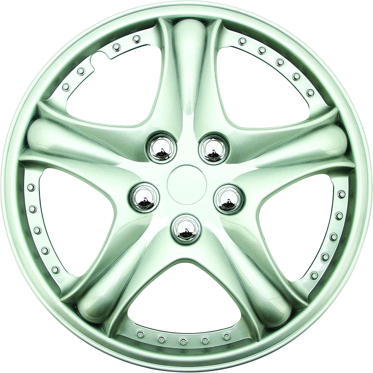 Silver/Charcoal 15" ABS Wheel Cover Pack of 4 K3587