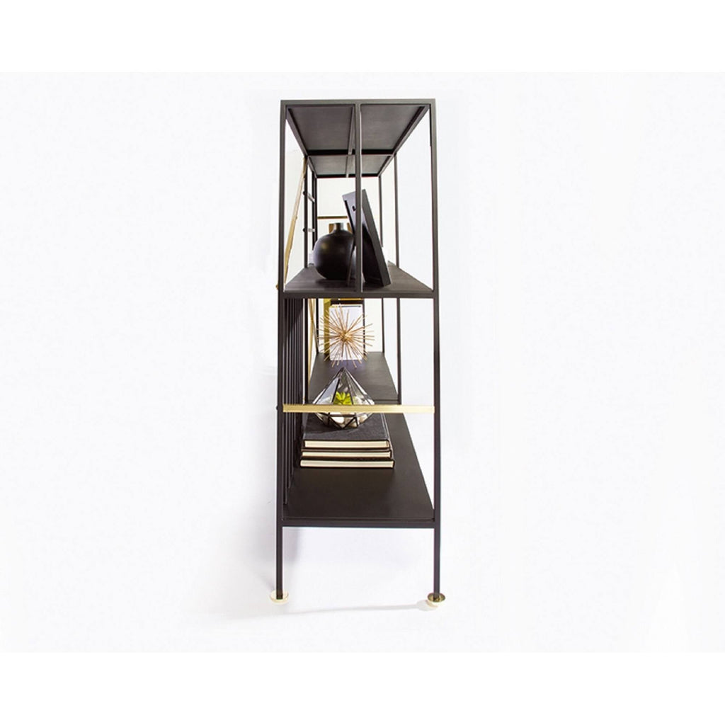 Grey Wood Horizontal Bookcase Y865
