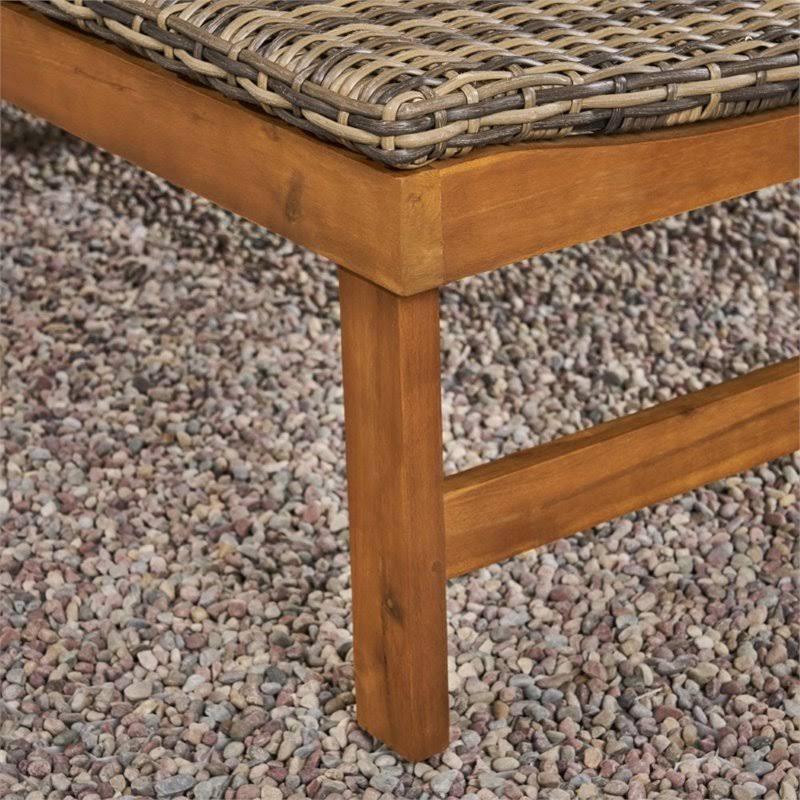 Acacia Wood Chaise Lounge in Mixed Mocha K69439