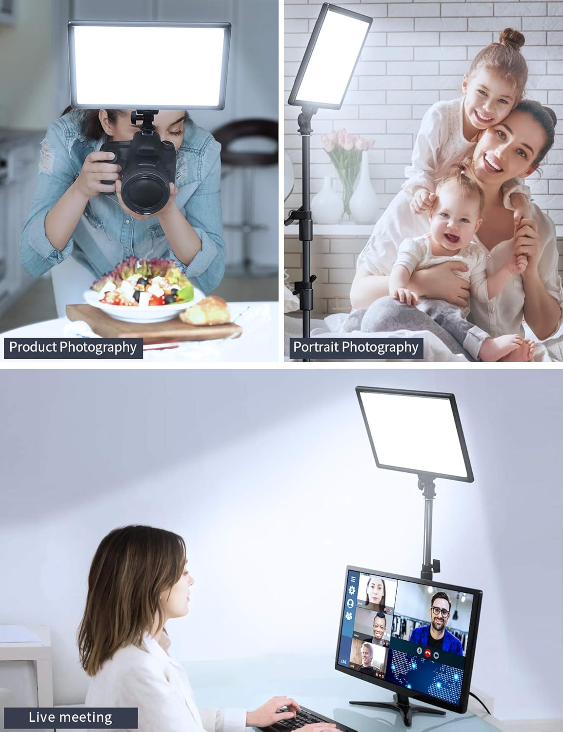 LED Video Soft Light Panel with Dual Rechargeable Battery X489