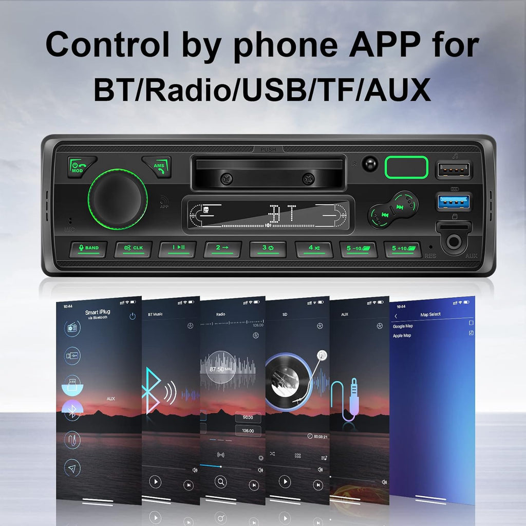 Single Din Car Stereo with Bluetooth MP3 Player, Pack of 2 X14764