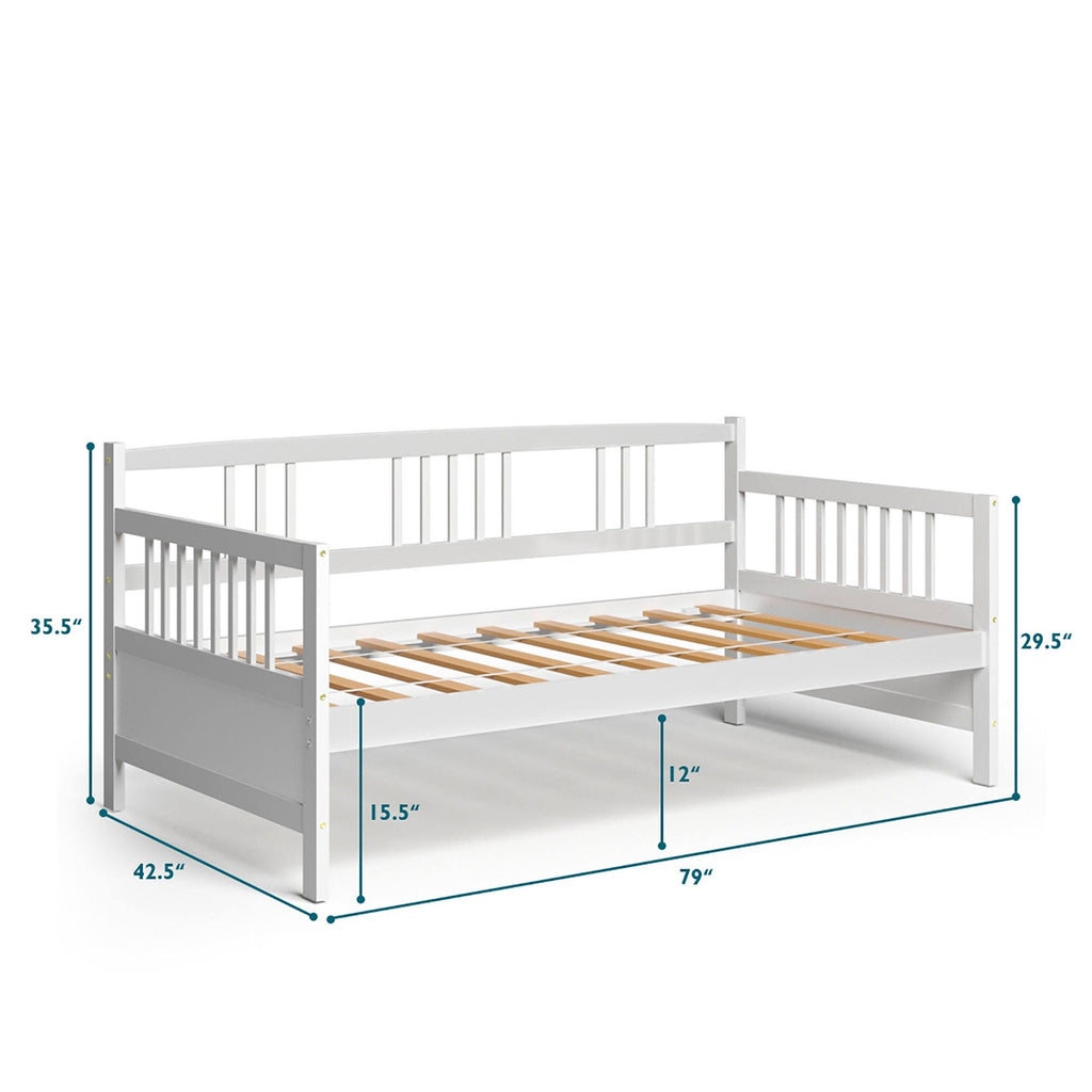 Espresso Wooden Daybed Frame Sofa Bed C3429