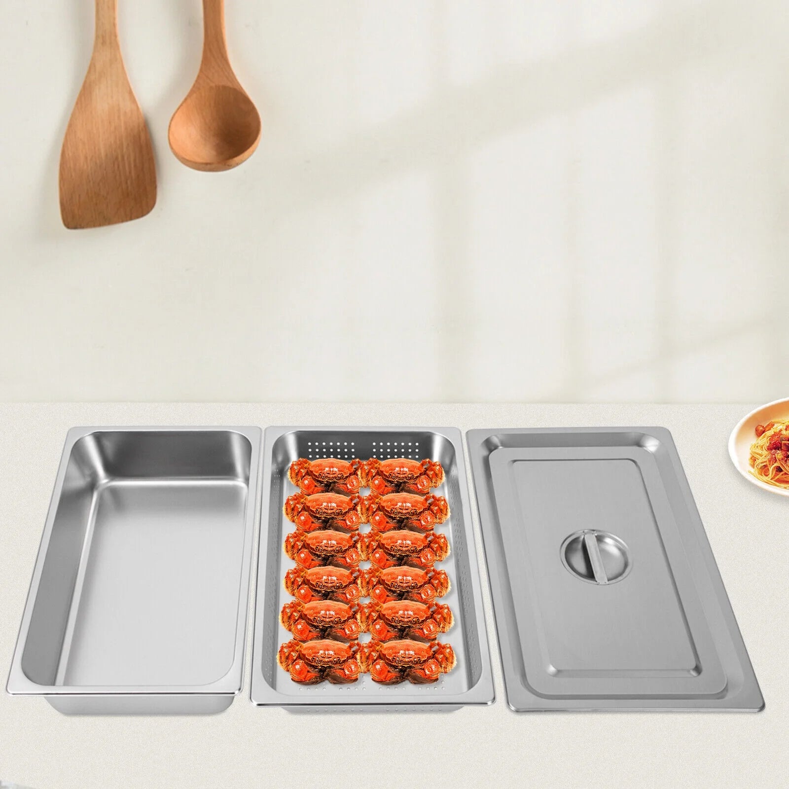 Full Size Perforated Stainless Steel Steam Table Food Pan L6421