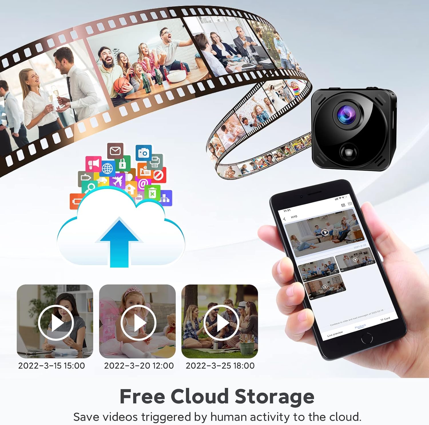 4K Mini Wireless Security Camera with Night Vision and Motion Detection B117920