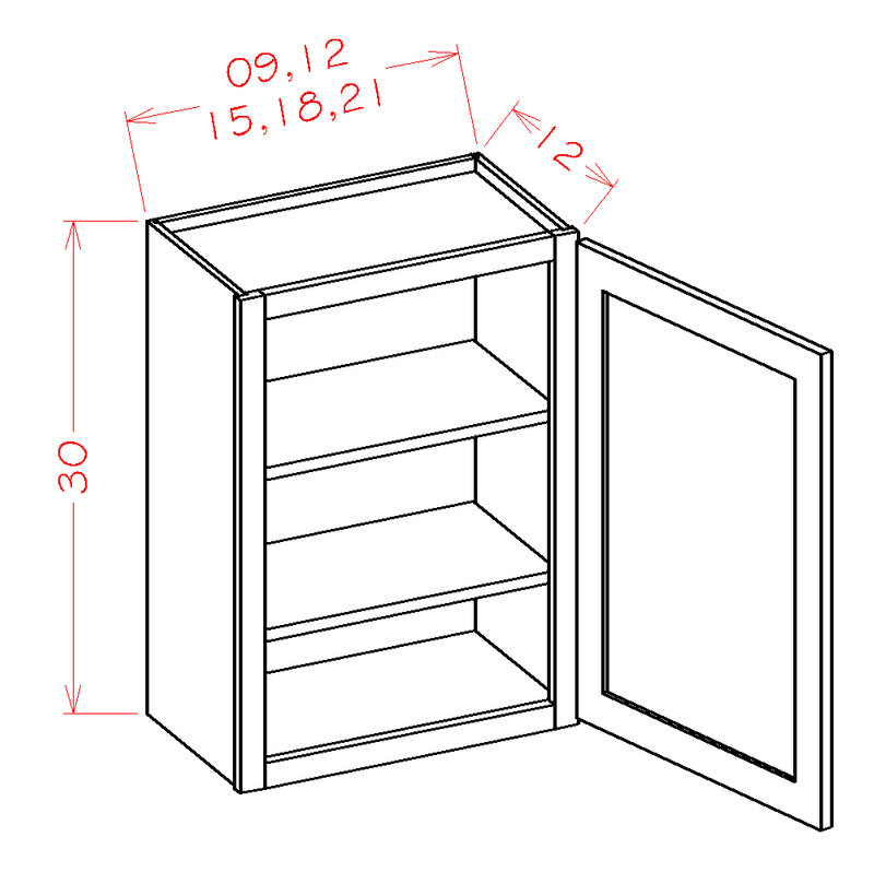 White 2 Doors 2 Shelves Wall Cabinet High-Density Fiberboard K90549