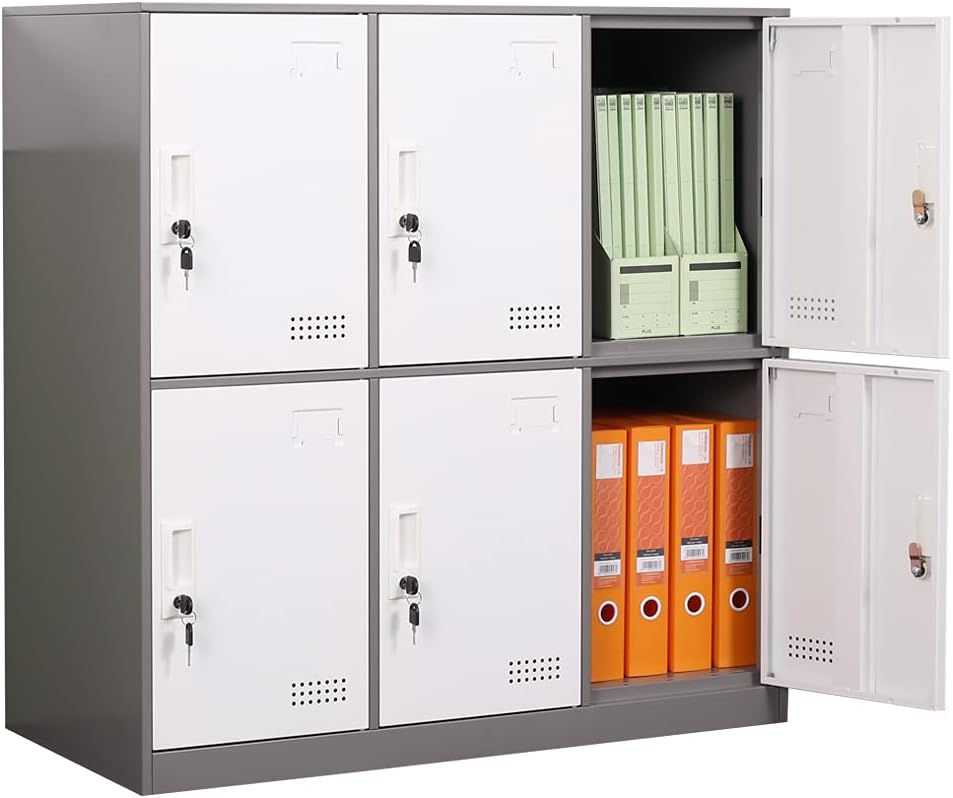 6 Door Steel Storage Locker Cabinet with Lock H967
