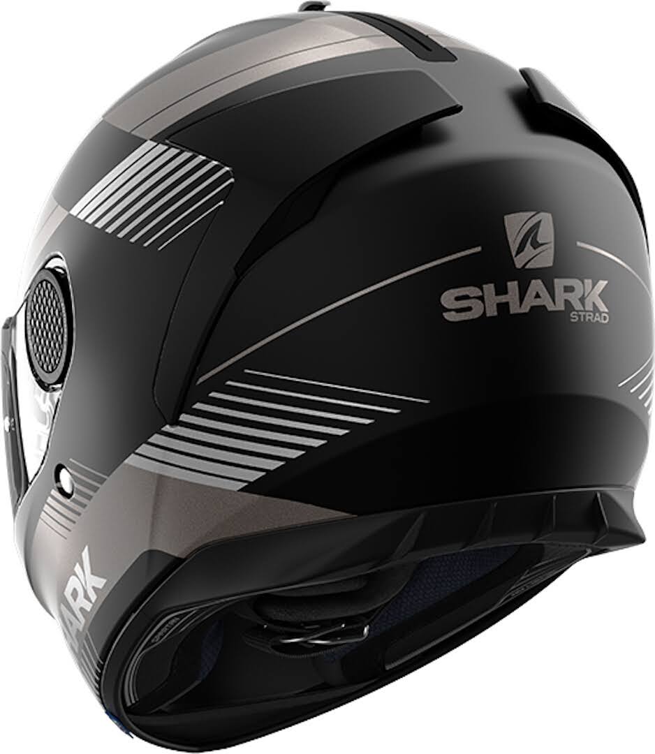 Black Anthracite Silver Motorcycle Helmet R2411