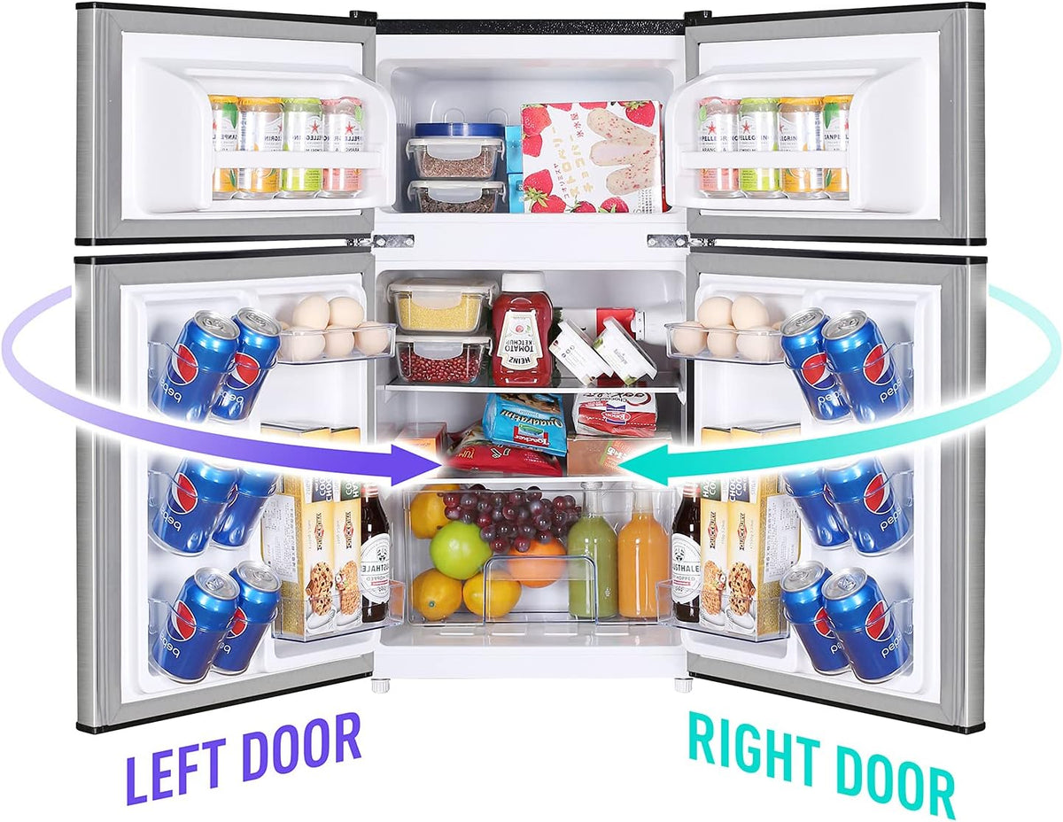 3.2 Cu.Ft Compact Refrigerator with Freezer, Black W759