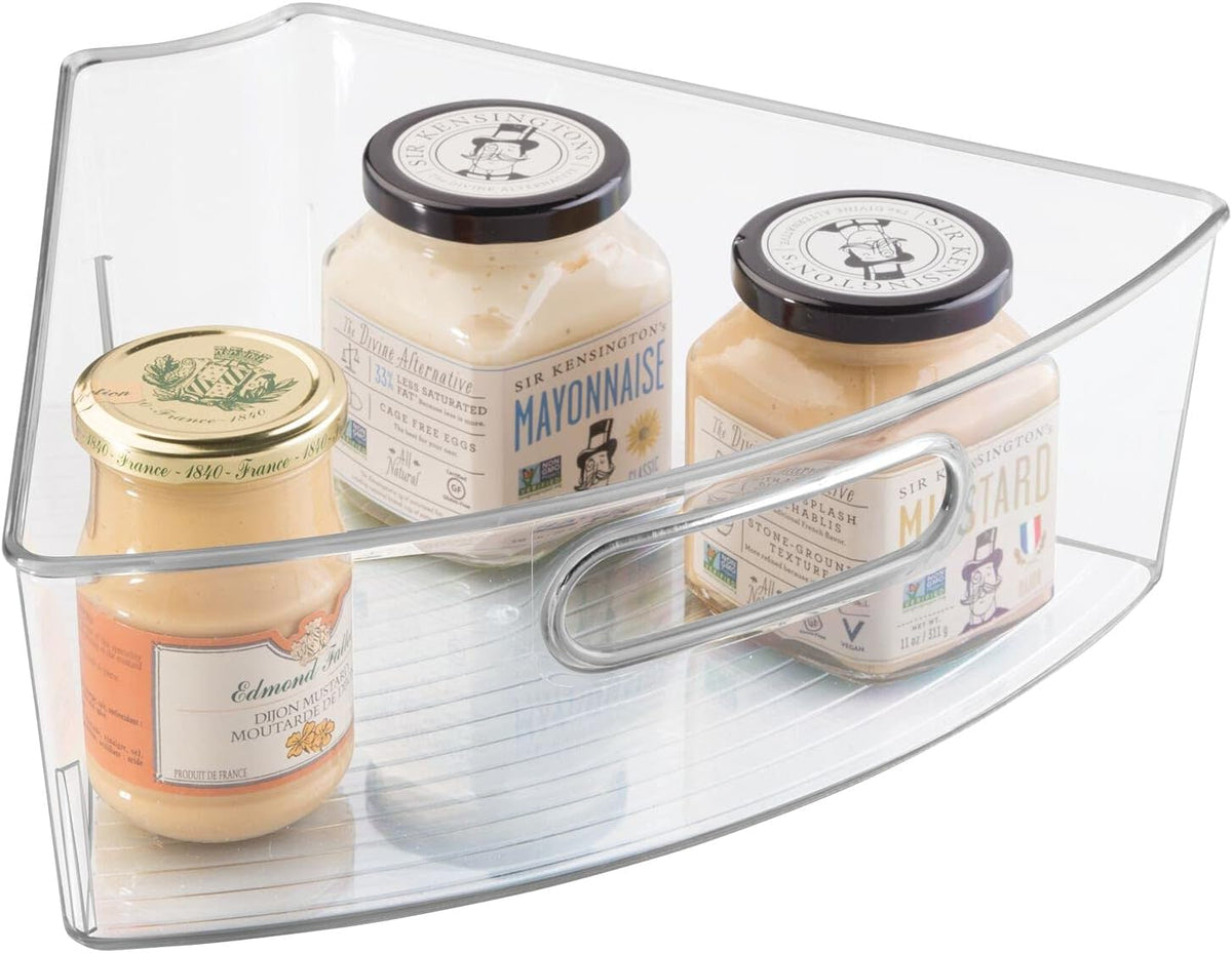 Clear Plastic 6 Pack Lazy Susan Storage Organizer Bins K94476