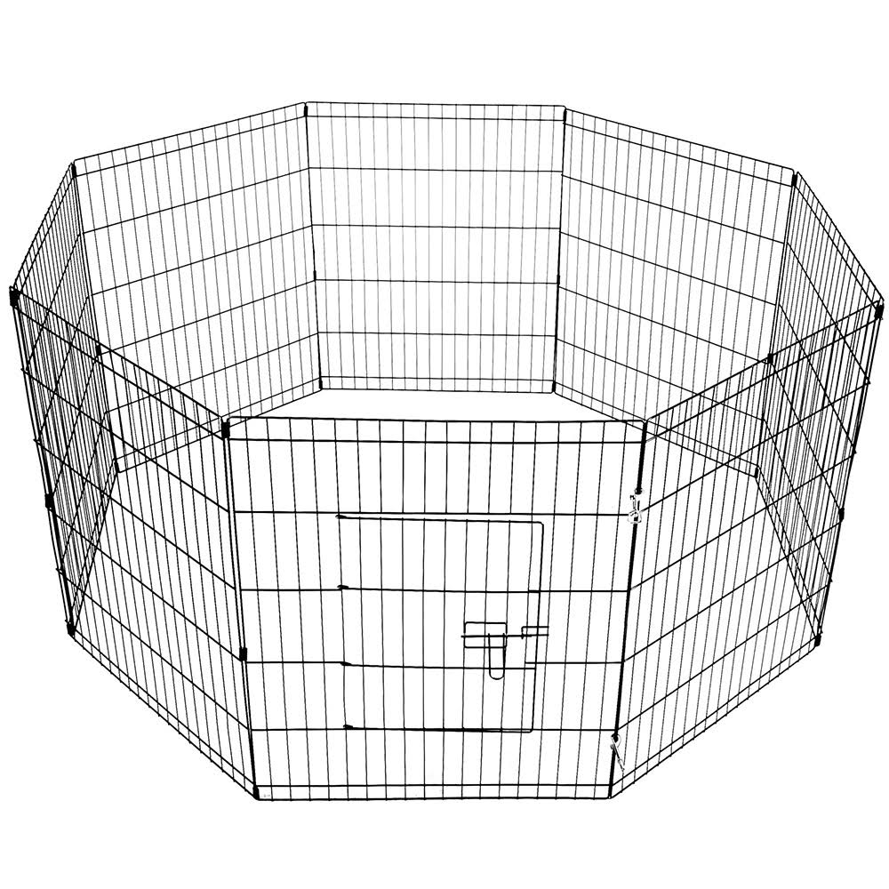 8 Panel Pet Dog Playpen Exercise Cage Enclosure Q222685