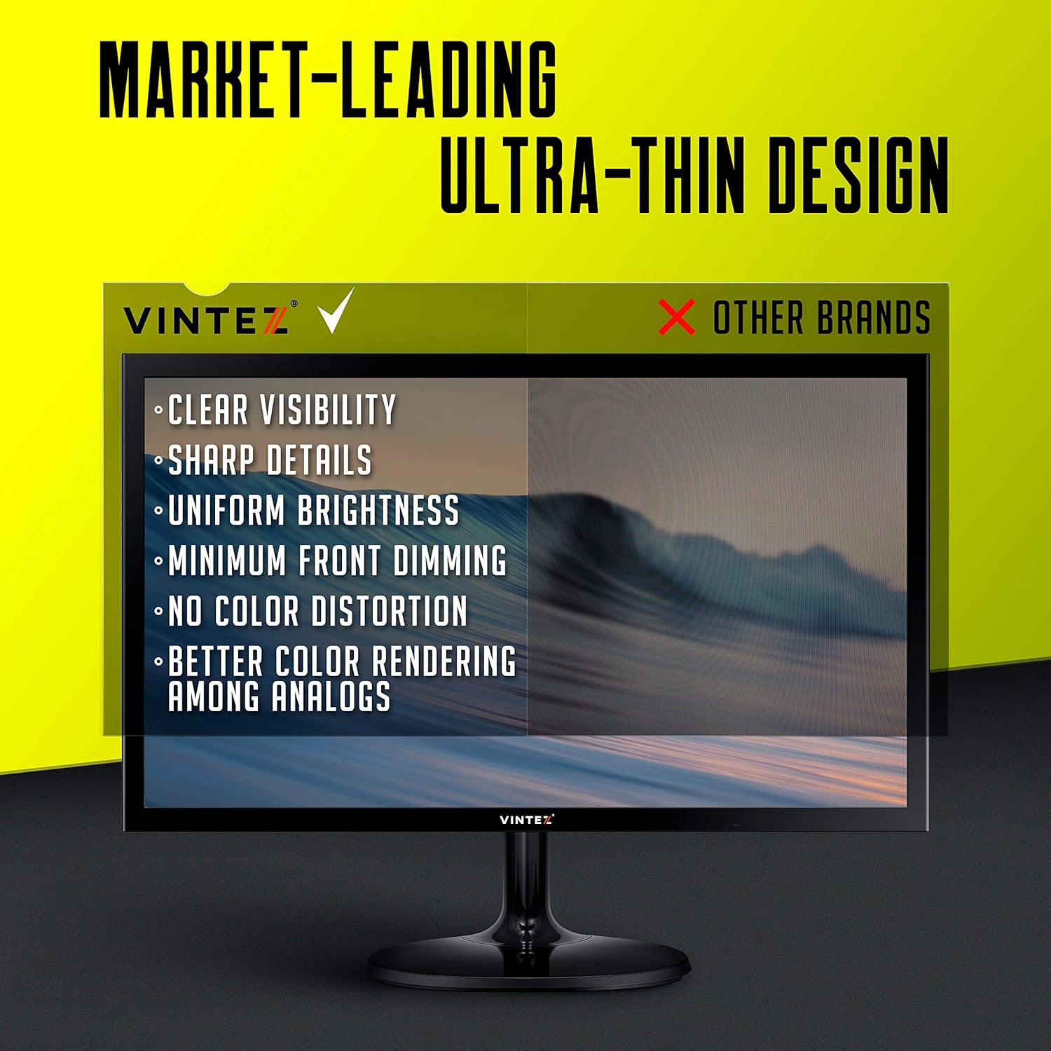 21.5 Inch Computer Privacy Screen Filter for 16:9 Widescreen Monitor, Anti-Glare, Anti-Scratch, Pack of 2 X76072