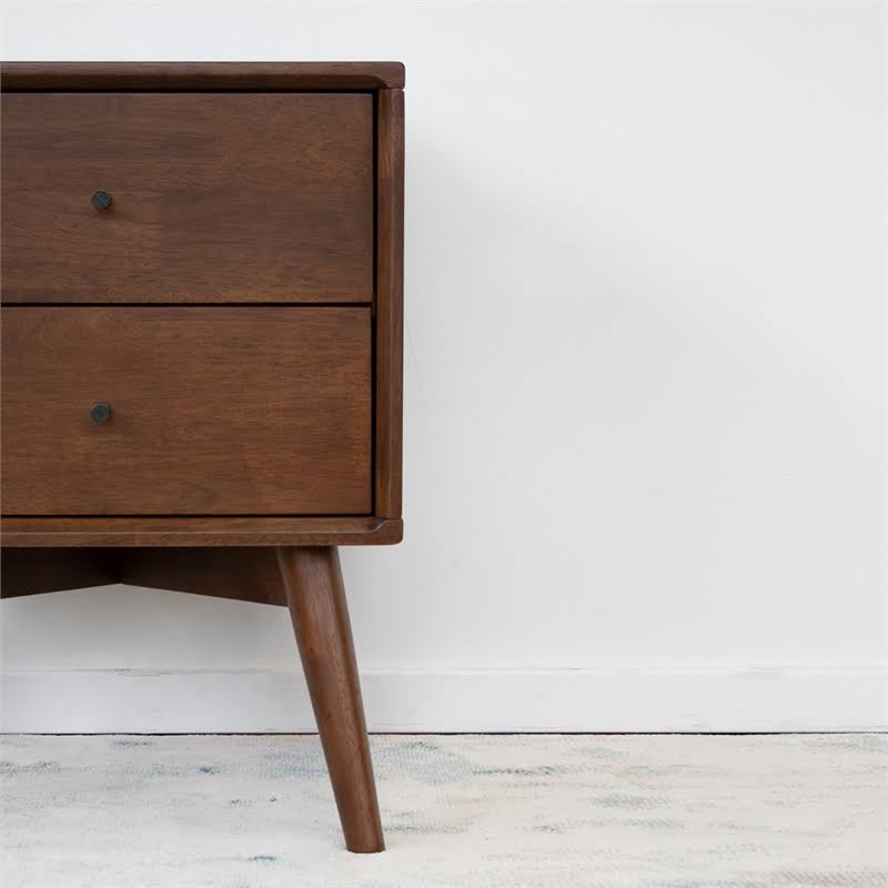 Brown Walnut Wood Night Stand W36945