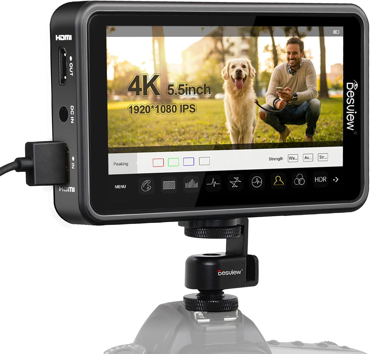 5.5 inch Touch Screen Camera Field Monitor with 4K Input/Output Z586