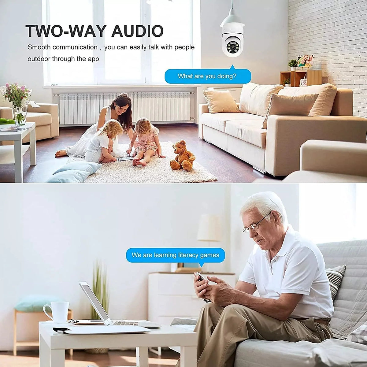 2 Pack 5G WiFi Security Camera 1080p F1912