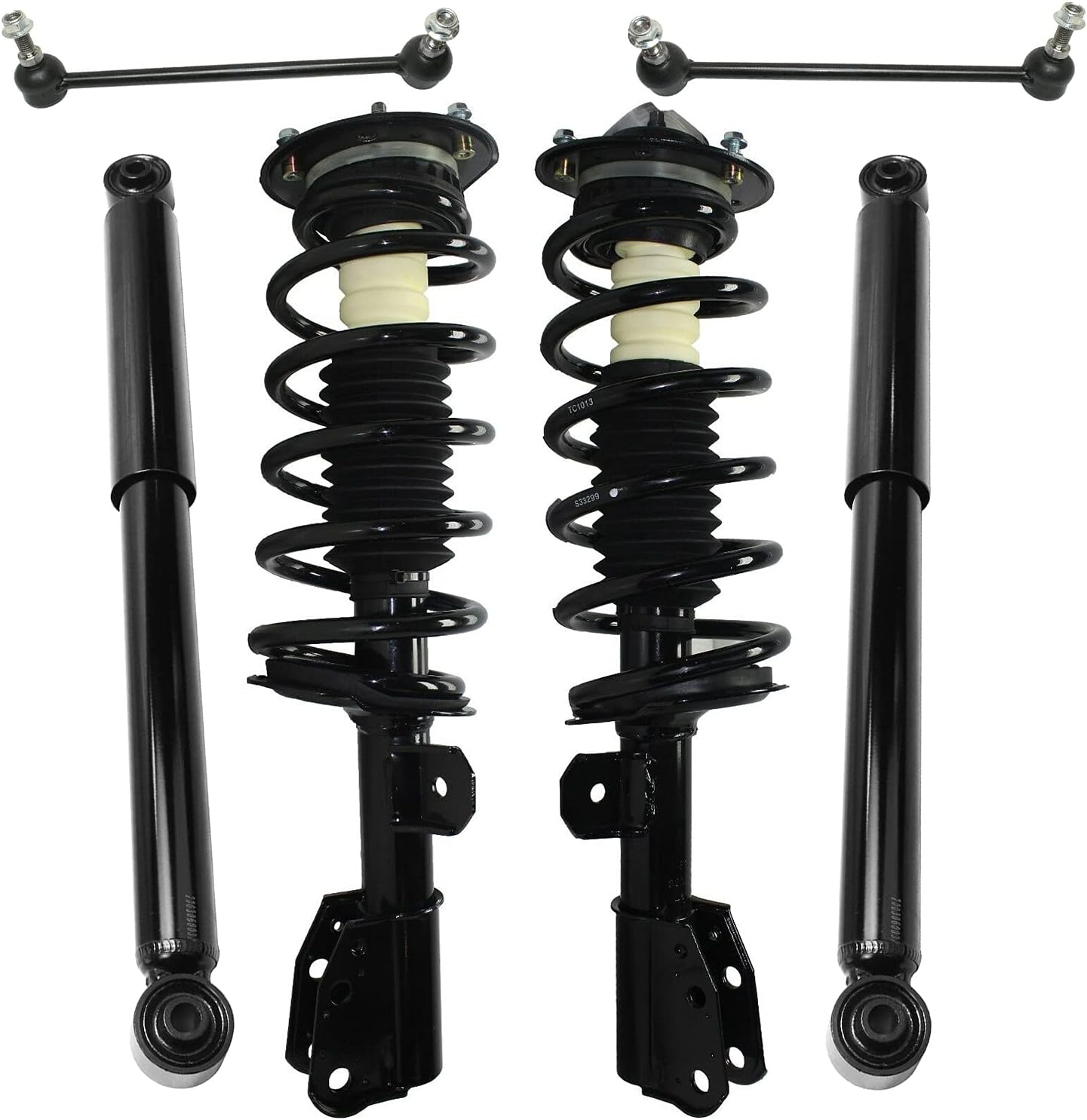 Front Strut Assembly, Sway Bar Links, Rear Shock Absorbers 6pc Set T9239