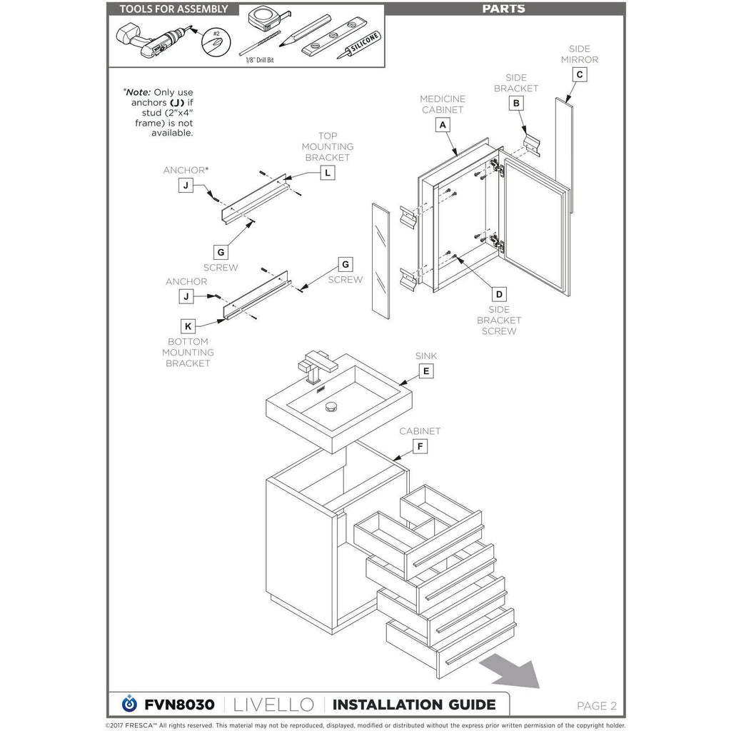 White Bathroom Cabinet K826