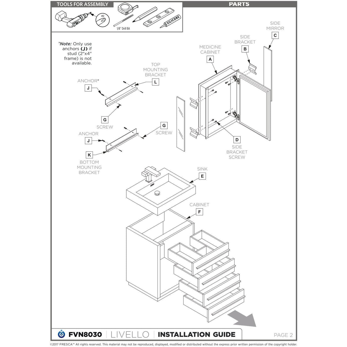 White Bathroom Cabinet K826