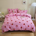 Japanese Anime Cute Little Dinosaur Bedding Set 3pcs Printing Cartoon Duvet Cover Pure Cotton Twin Size D3991