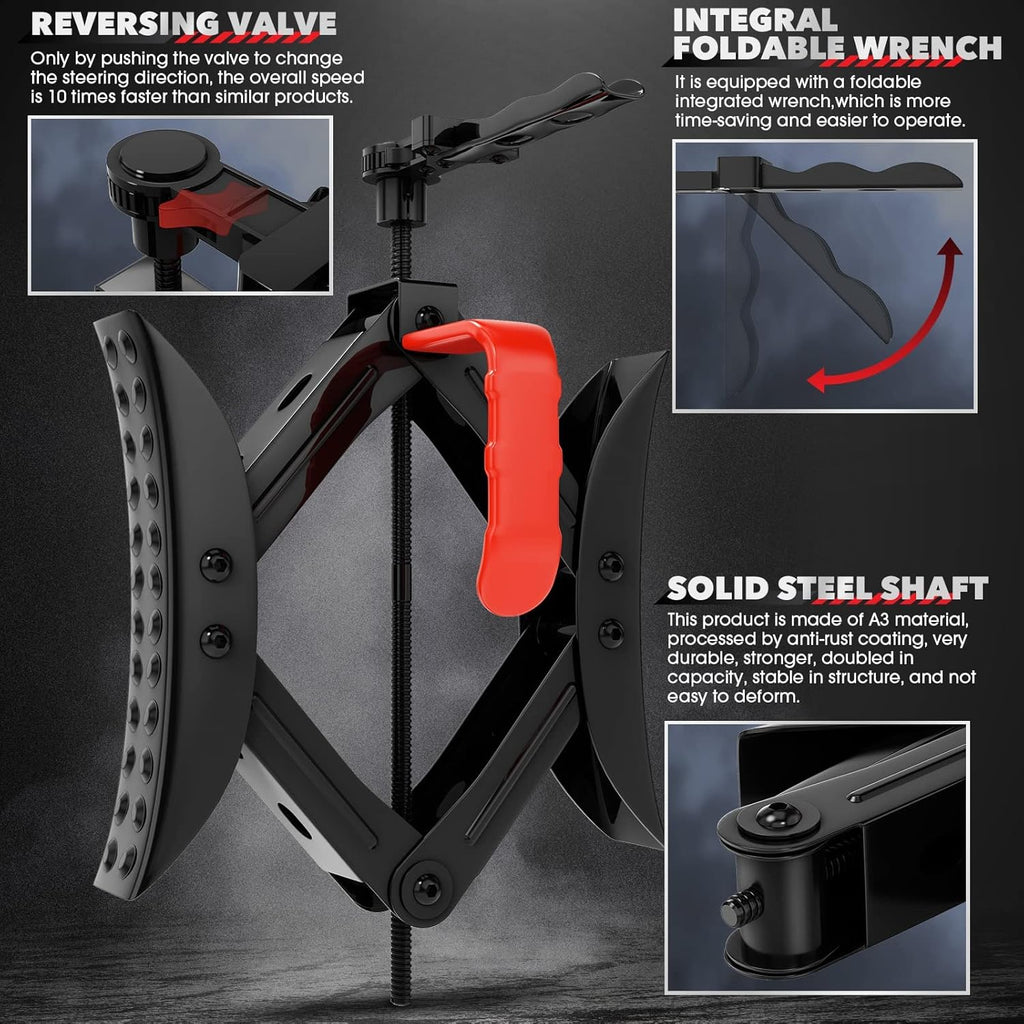 RV Wheel Chocks 2 Set Wheel Stabilizer with Ratchet Wrench M3597