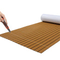 Brown Faux Teak EVA Boat Decking Sheet V9935