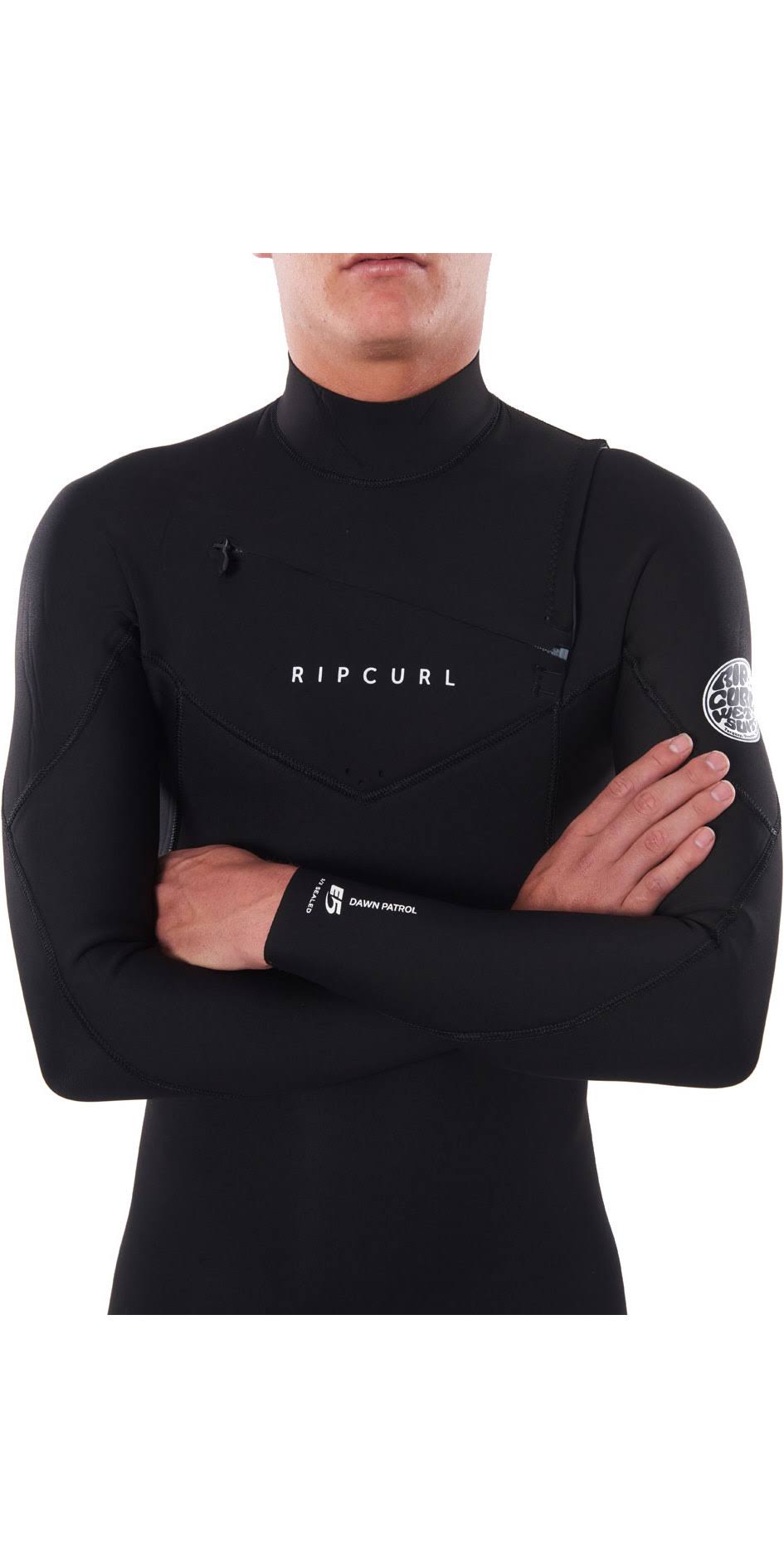 Black 4/3mm Chest Zip Wetsuit D138