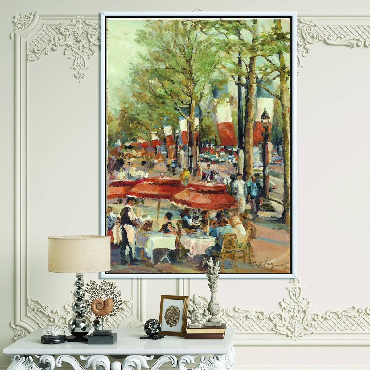 Green Framed Canvas - 34 in. Wide x 44 in. High M9009