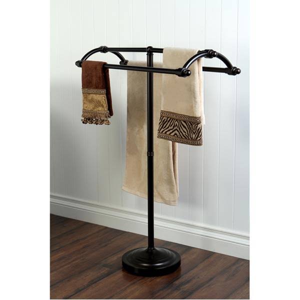 Vintage Satin Nickel Pedestal Towel Rack W6550