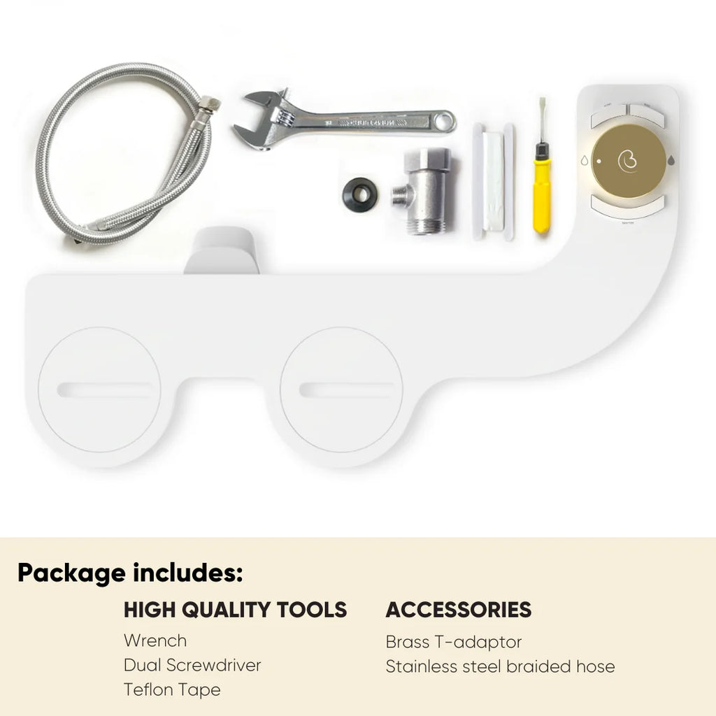 Jerusalem Gold Non Electric Dual Nozzle Bidet Attachment V812634