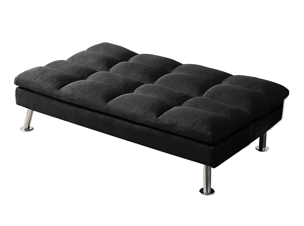 Black Fabric Futon Sofa Bed X816807