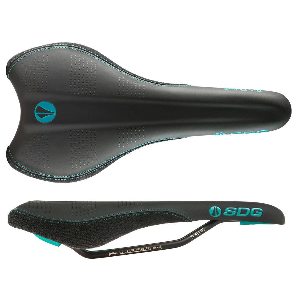 Turquoise Black Saddle with Ti-Alloy Rails D2000