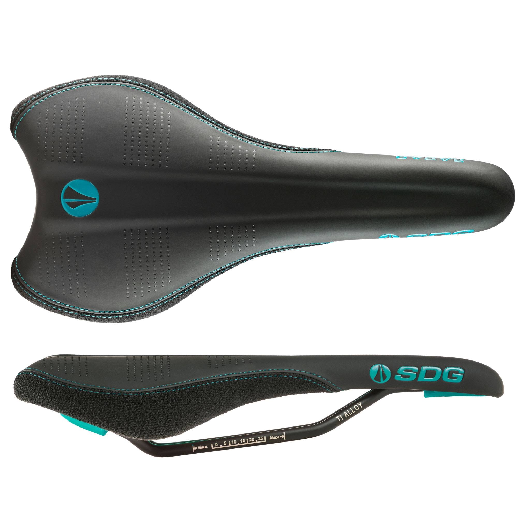 Turquoise Black Saddle with Ti-Alloy Rails D2000