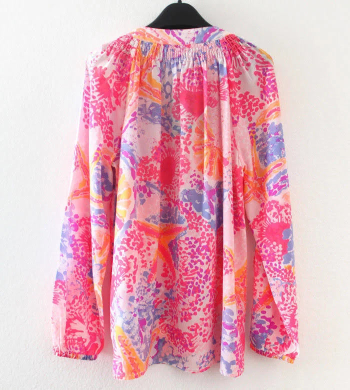 Paradise Pink Bohemian Beach Top F1343