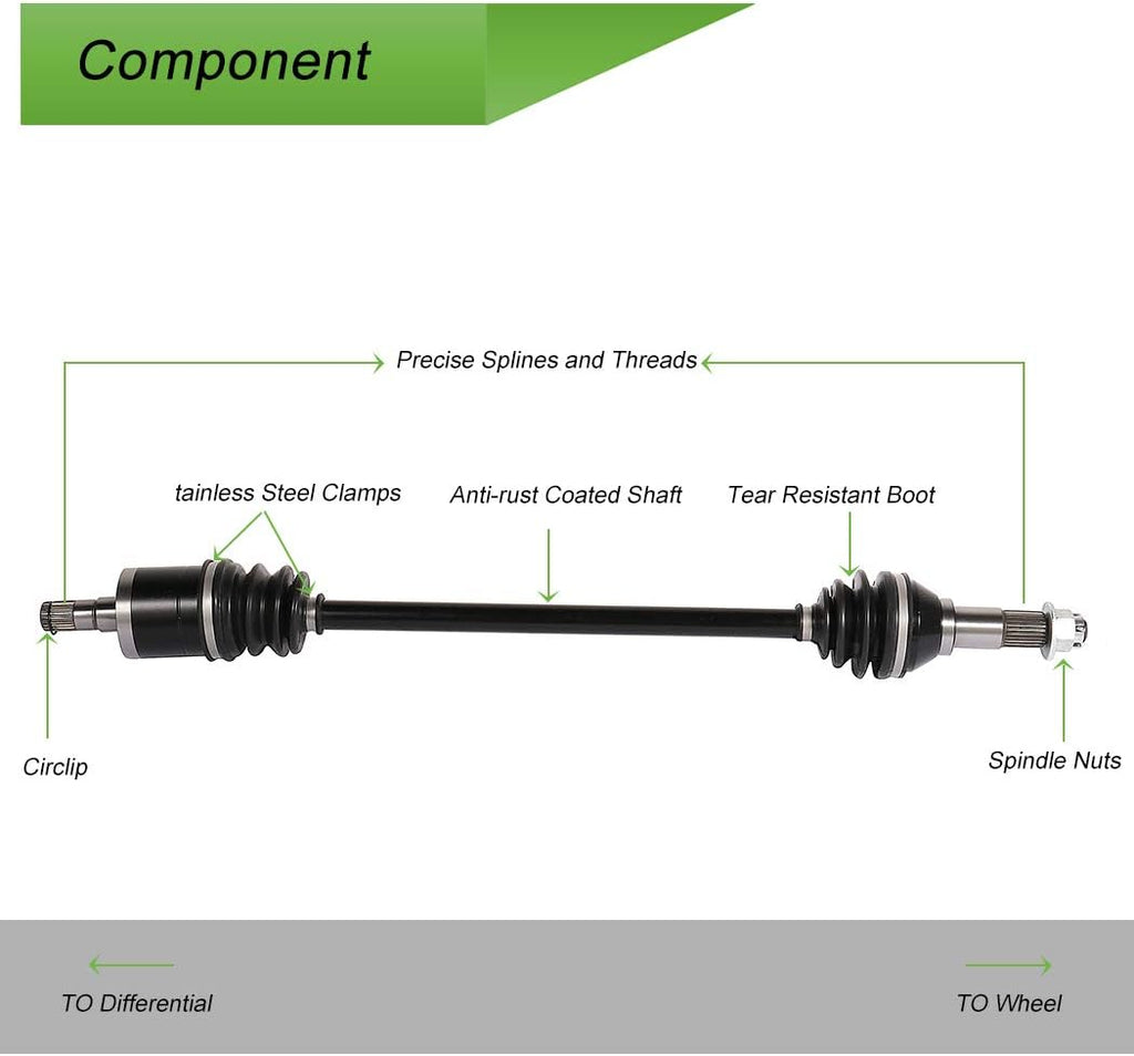 CV Axle Drive Shaft Assembly Front Left Pack of 2 K57114