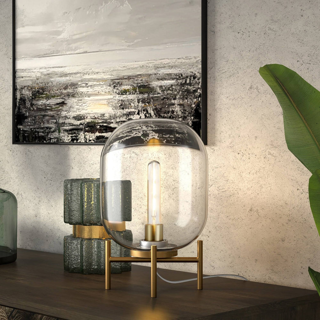 Clear Glass Globe Table Lamp P2490
