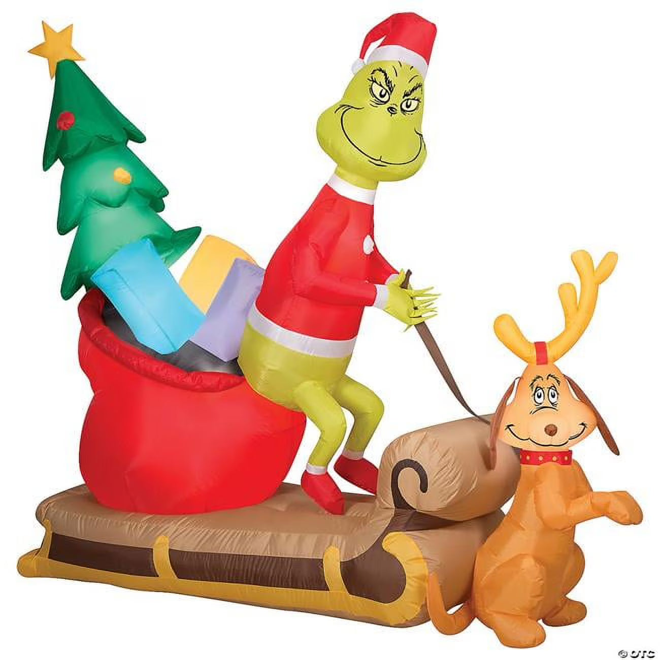 78 in. Airblown Grinch & Max Inflatable Christmas Decor T9917