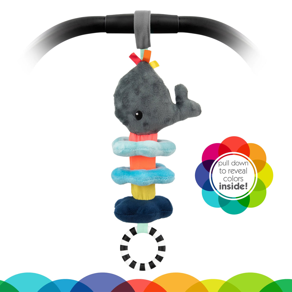Sensory Pull Down Stroller Toy with Vibrating Upward Motion K124